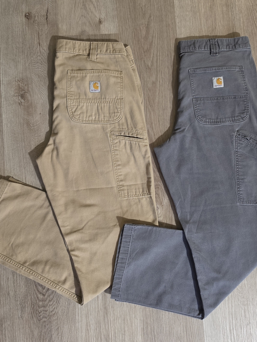 Carhartt Canvas Work Pants - Khaki & Slate (Pair)
